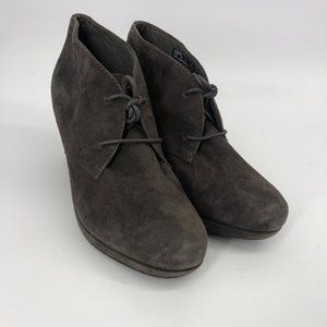 Clark's Camryn Bronte Wedge Dark Grey Suede 9